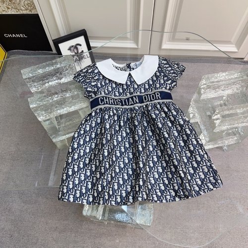 Dior Girls Cute Peter Pan Collar Comfortable Dress 