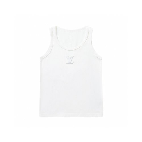 LV Kids Soft Premium Cotton Tank Top with Embossed Logo 
