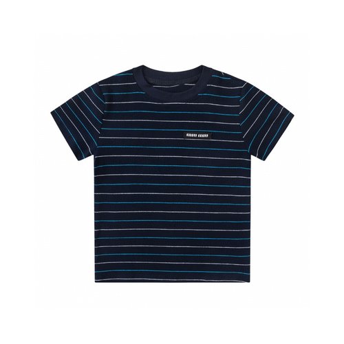 Miu Miu Girls Striped Cotton T-Shirt Slim Fit with Stitched M Logo