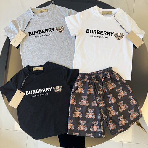 Burberry Unisex High-end Kids Cotton Set - Comfortable & Stylish