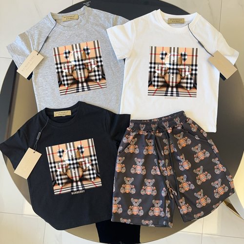 Burberry High-end Kids Cotton Set for Boys & Girls