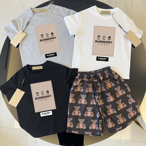 Burberry Premium Kids Cotton Set, Comfortable & Stylish 