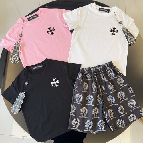 Chrome Hearts Unisex Kids Premium Cotton Set - Comfy & Stylish