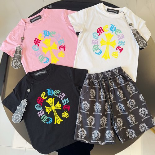 Chrome Hearts Unisex Kids Premium Cotton Set - Comfortable & Stylish