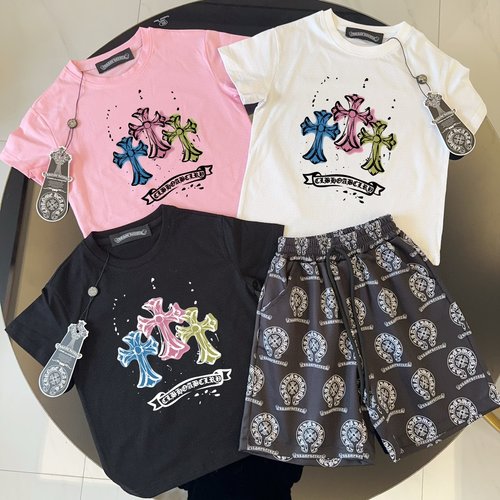 Chrome Hearts Unisex Kids Premium Cotton Set - Comfortable & Stylish
