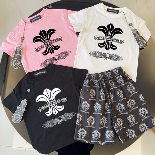 Chrome Hearts High-end Kids Cotton Set, Unisex, Comfortable & Stylish