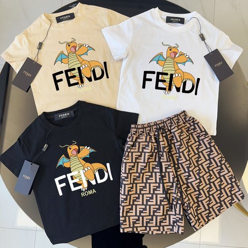 Fendi Unisex Kids Cotton Set, Comfortable & Stylish 