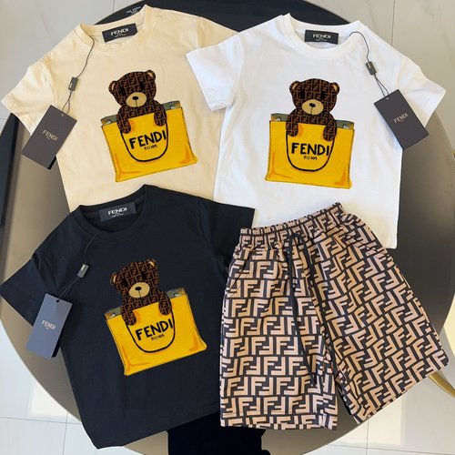 Fendi Kids Cotton Boys & Girls Set - Comfortable & Stylish