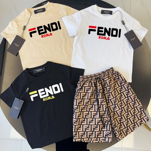 Fendi High-end Cotton Kids Set for Boys & Girls Stylish Comfortable 