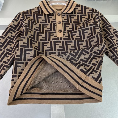 Fendi Premium Kids Polo Shirt - Imported Silk Piqué Cotton, Comfortable & Stylish 