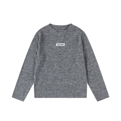 Miu Miu Girls Long-Sleeve Cotton T-Shirt Kids Base Layer