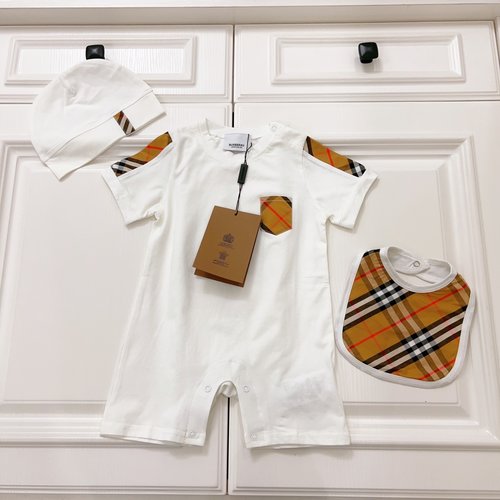 Burberry Unisex Kids Cotton Romper Set – Comfy & Stylish