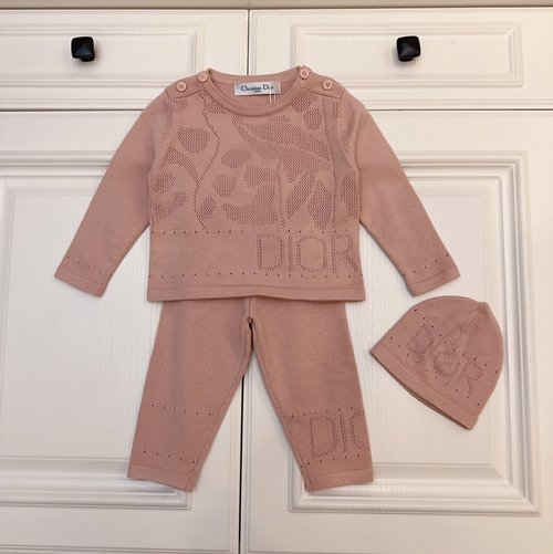Dior Kids Cashmere Blend Outfit Set with Cutouts 