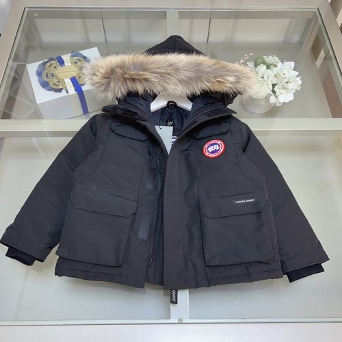 Canada Goose 95 Goose Down Kids Jacket Detachable Fur Hood Windproof Waterproof