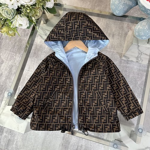 Fendi Unisex Kids Reversible Windbreaker Sun Jacket 