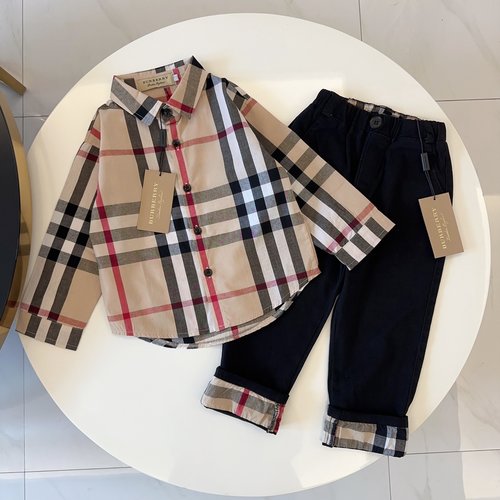 Burberry Boys Premium Cotton Set, Comfortable & Stylish 