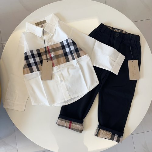 Burberry Boys Premium Cotton Set, Comfortable & Stylish 