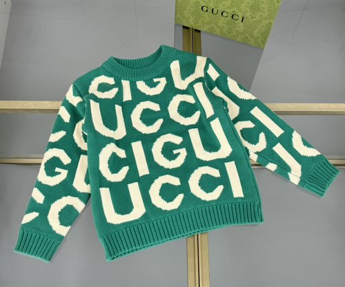 Gucci Unisex Kids Cotton Blend Jacquard Sweater
