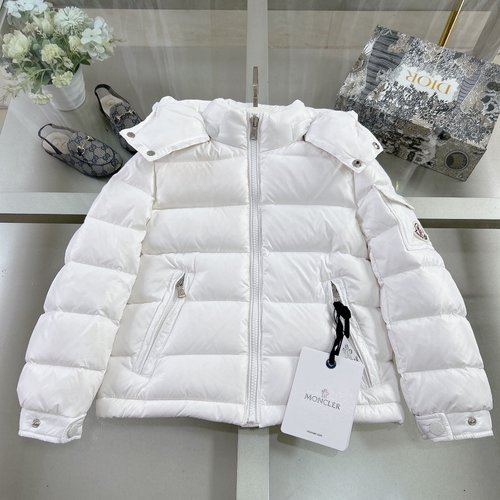 Moncler Kids Slim-Fit 90 White Goose Down Jacket 