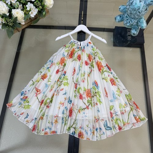 Dior Girls Chiffon Dress, High-end Kids Wear, Comfortable & Stylish