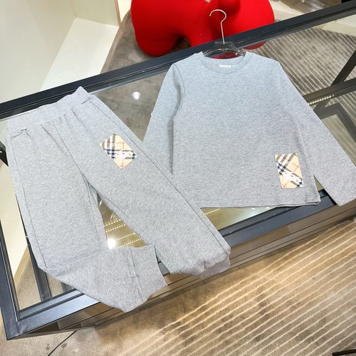 Burberry Unisex High-End Kids Cotton Set, Comfortable & Stylish