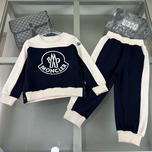 Moncler Kids Color-Block Tracksuit Set With Embroidery & Patches
