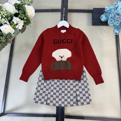 Gucci Girls Cashmere Sweater & Skirt Set 