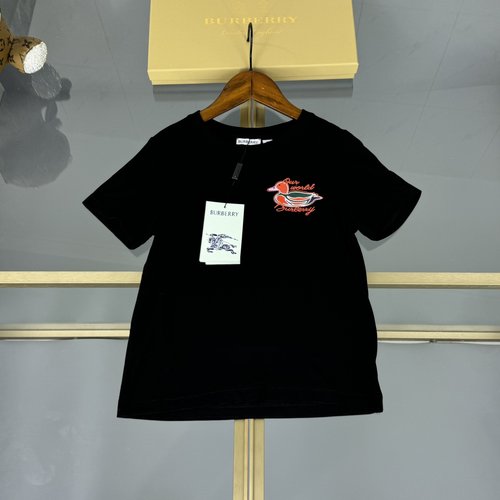 Burberry Unisex High-end Kids Cotton T-shirt Comfortable Stylish