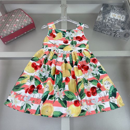 D & G High-End Girls Cotton Dress Comfortable & Stylish 