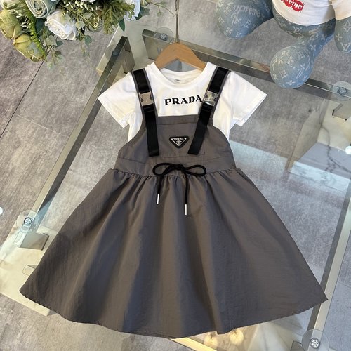 Prada Girls Premium Cotton Skirt Set, Stylish & Comfortable