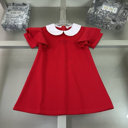 Fendi Girls Premium Cotton Dress, Comfortable & Stylish