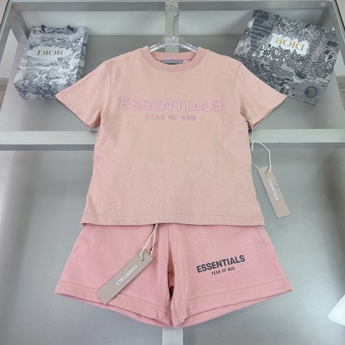 Essentials Kids Premium Letter Graphic Cotton Fleece Tracksuits