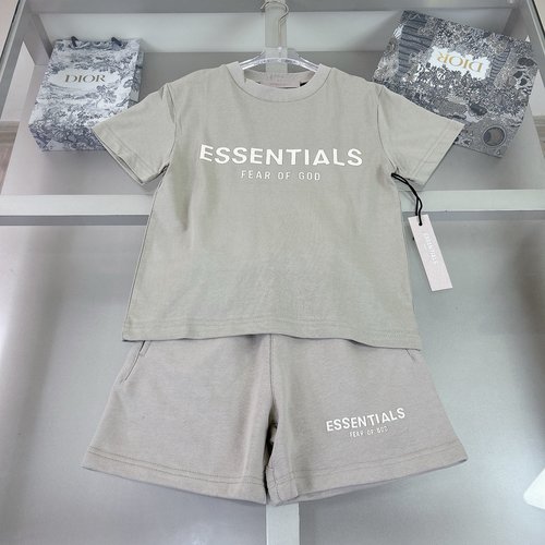 Essentials Unisex Premium Kids Set Cotton Fleece Chest Letters