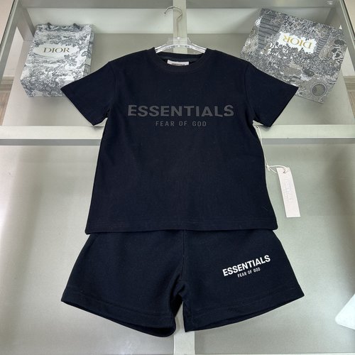 Essentials Premium Unisex Kids Letter Graphic Cotton Sweat Set