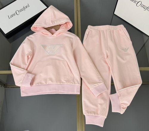 Armani Premium Kids Cotton Set with Logo Embroidery 