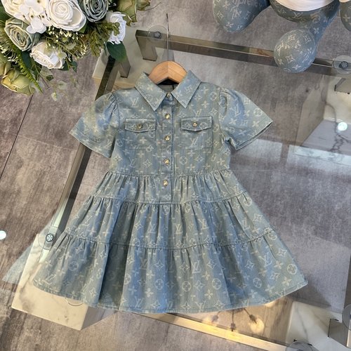 LV Girls Premium Cotton Dress, Comfortable & Stylish 