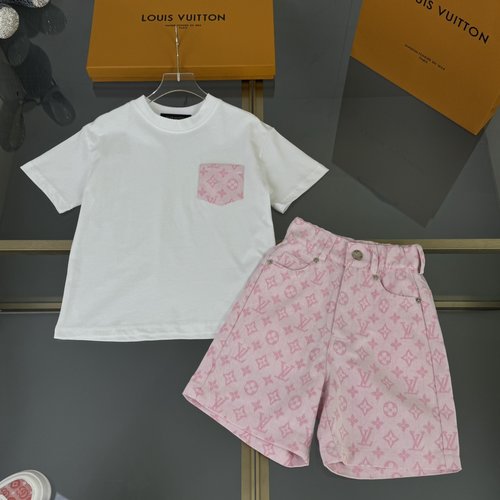 LV Premium Kids 2-Piece Set (Cotton & Washed Denim)