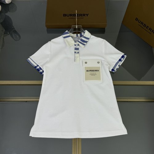 Burberry Girls Dress, Pique Fabric, Single Layer, Comfortable & Stylish