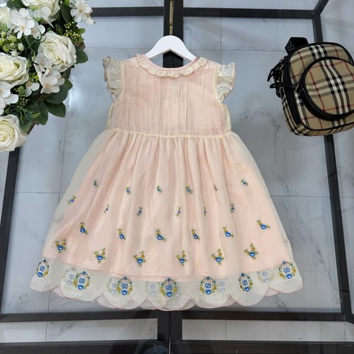 Gucci Girls Luxury Dress - 100 Cotton Lined Soft Tulle