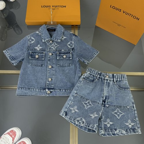 LV Kids Jacquard Denim Set, Comfortable & Stylish