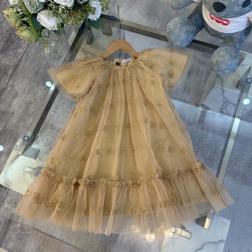 D & G Girls Tulle Dress with Cotton Lining - Comfortable & Stylish 