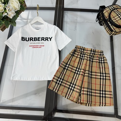 Burberry Kids Premium Cotton Set with Printed Logo 