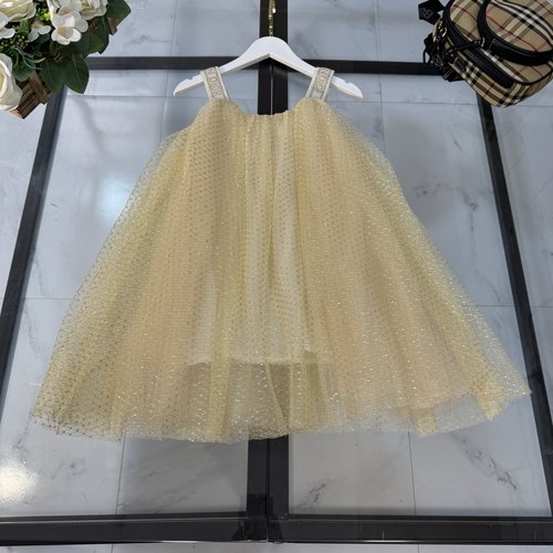 Dior Girls Spaghetti Strap Dress with Cotton Lining
