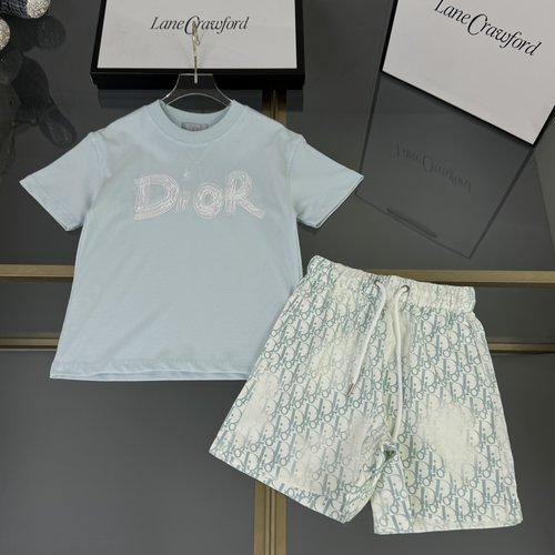 Dior Comfy Kids Graphic Print Set with Elastic Shorts 