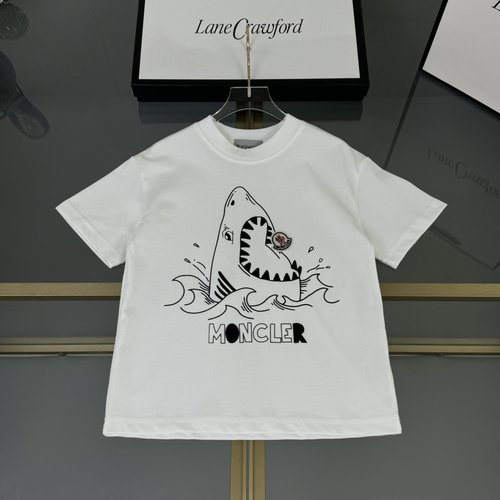 Moncler High-End Unisex Kids Cotton T-Shirt Comfortable & Stylish