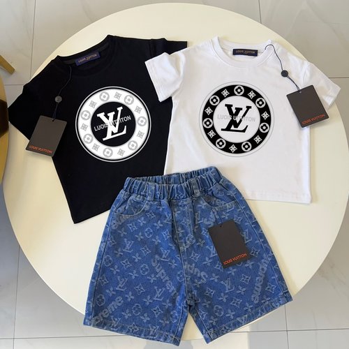 LV High-End Kids Cotton Set for Boys & Girls, Comfortable & Stylish 