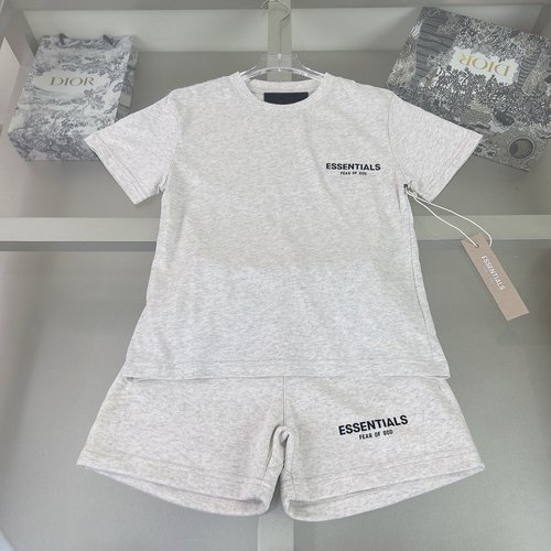 Essentials Kids Cotton Terry Sets with Chest Letters, Comfortable & Stylish