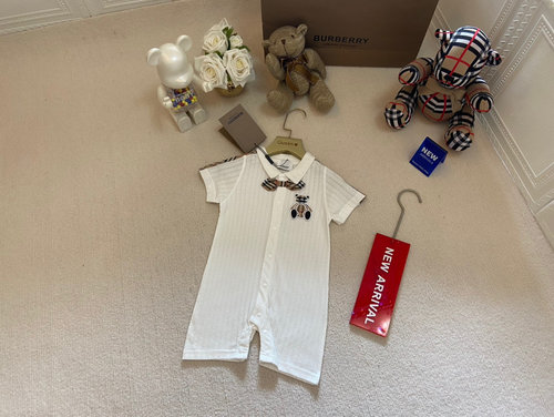 Burberry High-End Baby Onesie for Boys & Girls, Premium Cotton