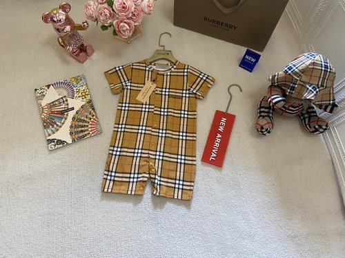Burberry Unisex Premium Baby Cotton Romper 