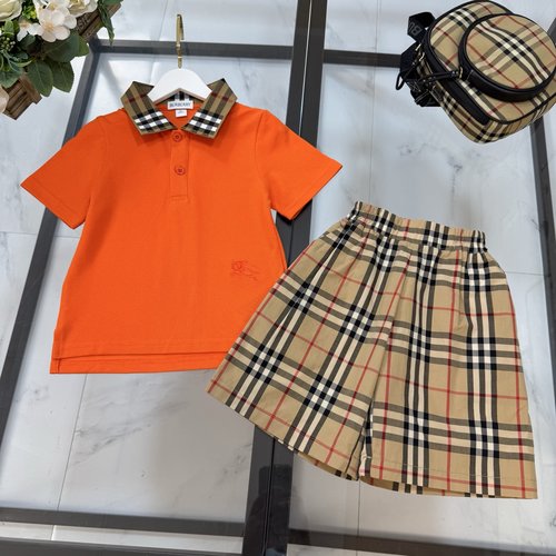 Burberry Kids Cotton Polo Outfit Set (Unisex)